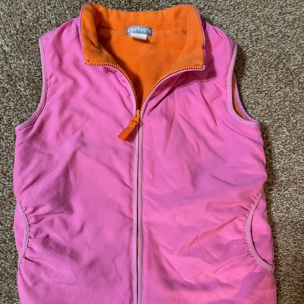 Carter's pink zip up vest 5